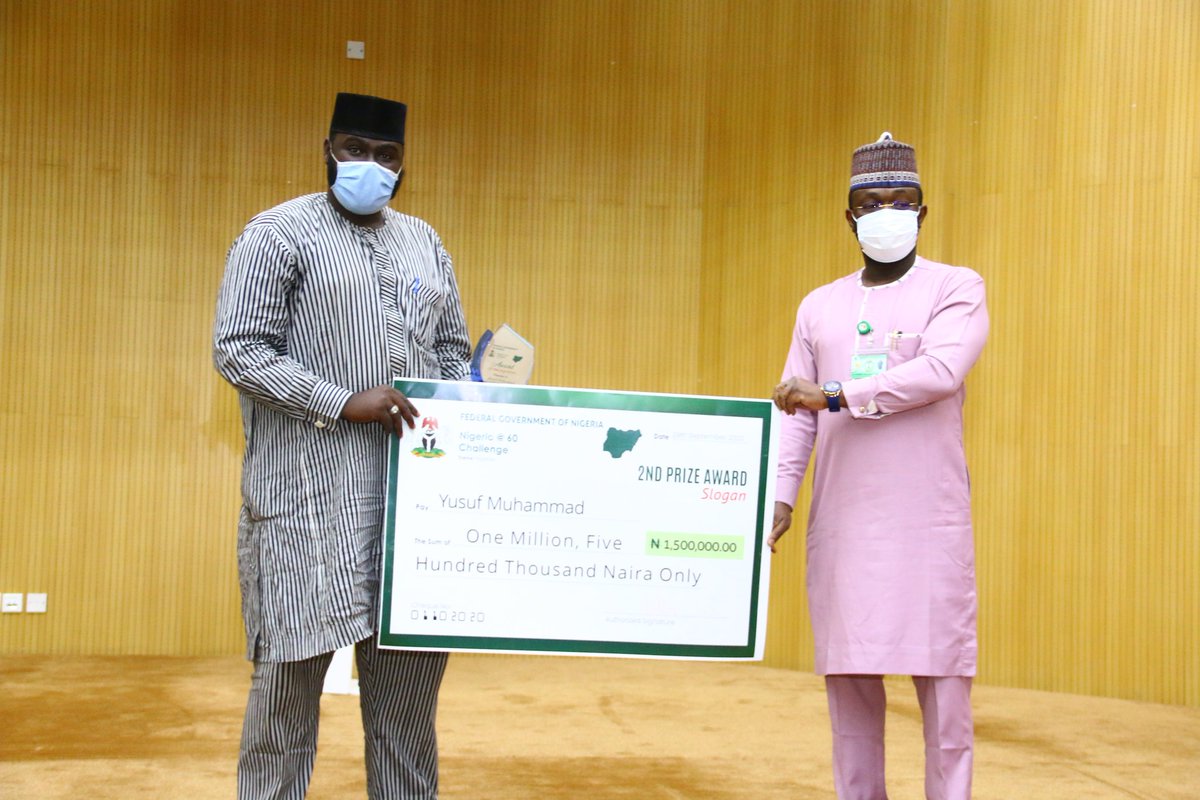FMCIDENigeria's tweet photo. Images during the announcement of the winners of the #NigeriaAt60 diamond innovation challenge held today at the Communications and Digital Economy, Complex, Abuja.

#DigitalNigeria https://t.co/wAKsvUycgl