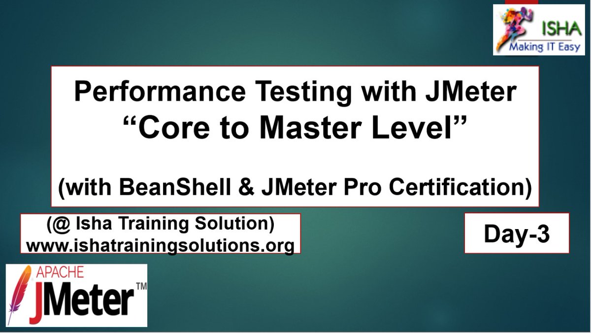 IshaKumargupta's tweet image. JMeter Core To Master Level Course Day 3 Video.
youtu.be/qpcpYIjj2RQ
Enrollments are still in progress
Regular sessions are going on
Call/Whatsapp@+91-8019952427
#jmetertutorial #jmeterloadtesting #jmeteradvancedtutorial #JMeterCoreToMasterLevel #performanceengineering #test