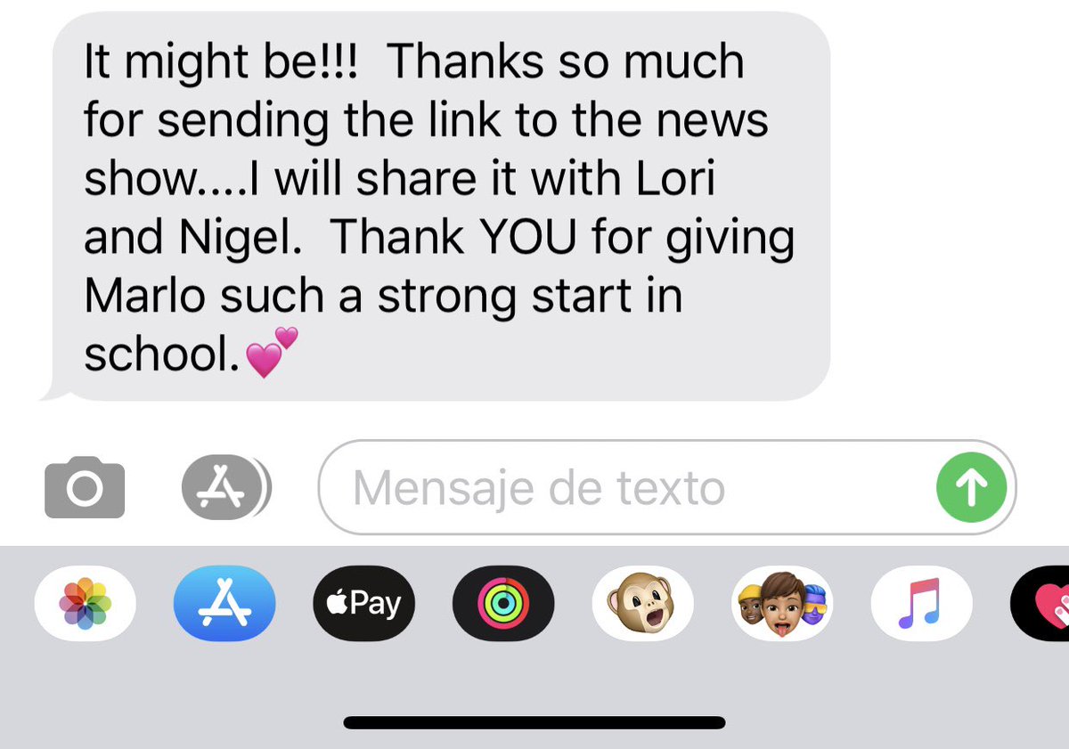 MissMaye_'s tweet photo. 🤩 This morning Marlo received a shout-out in our morning news. Rendy send me a text message! ♥️ Her granddaughter was my student in kindergarten and first grade. 🌈 @ParticipateLrng I ♥️ my Job! 👩🏽‍🏫 #FelizMartes https://t.co/VewDL6lipK