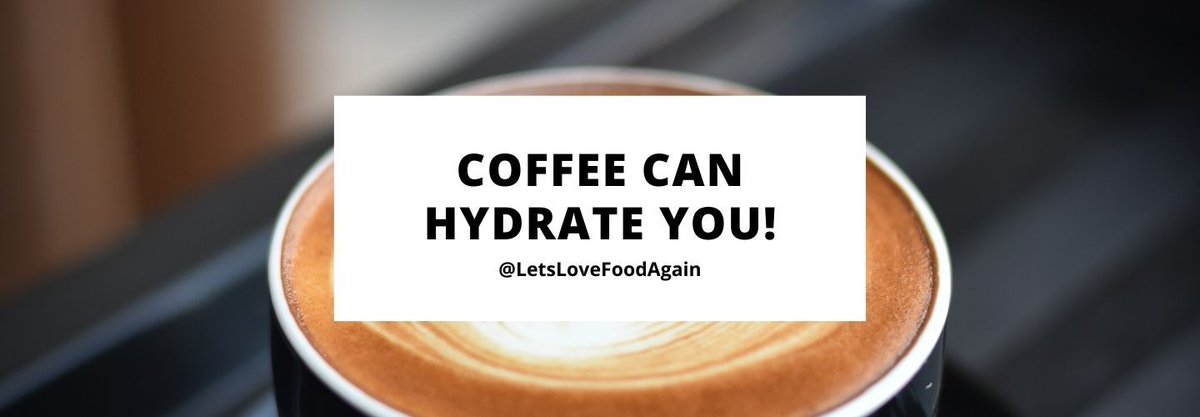 HawleyRDN's tweet photo. Coffee CAN hydrate you!  It is a common belief that coffee dehydrates you.  While there may be a short term diuretic affect from #coffee, research shows that caffeinated coffee, up to 5 home-brewed cups a day doesn't cause dehydration. (EFSA J 2015) So enjoy your cup of Joe today https://t.co/zupbCWibt9