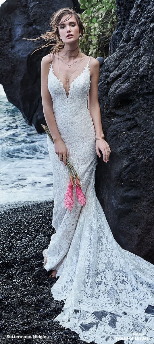 We admit it takes effort to #look effortless. For those of such a #chic and #sophisticated #persuasion, Sottero and Midgley have designed this V-neck boho Sheath #bridal #dress for both #romance and #elegance. bit.ly/36gXgrZ <a href="/maggiesottero/">Maggie Sottero Designs</a>