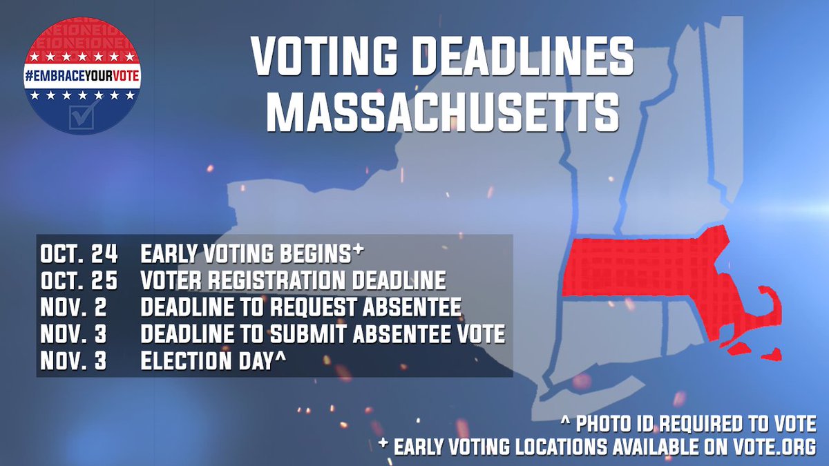 Here are the important voting dates for Massachusetts!  #EMBRACEyourVOTE :  https://www.vote.org/state/massachusetts/