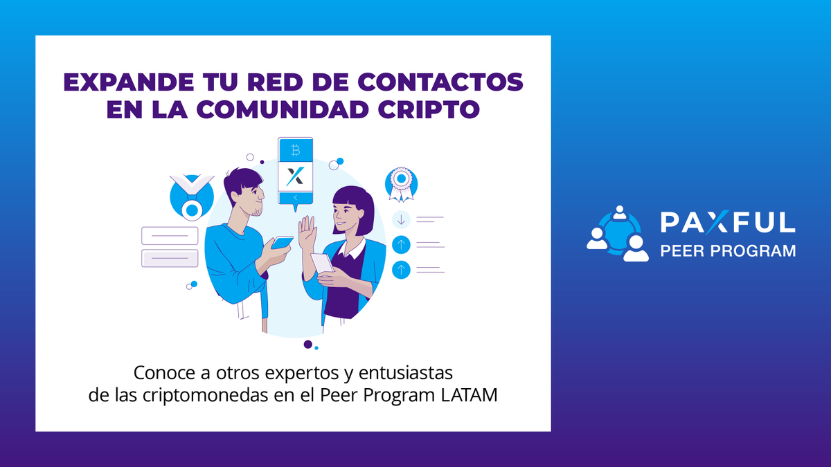 paxful_LATAM's tweet photo. Conoce a otros entusiastas de las criptmonedas formando parte del #PaxfulPeerProgram LATAM 🙌

¿Quieres ser el próximo #PaxfulPeer? Postúlate ahora👍

https://t.co/xuTKd4Og94

#PeerProgramLATAM https://t.co/BYP9XcpvMS