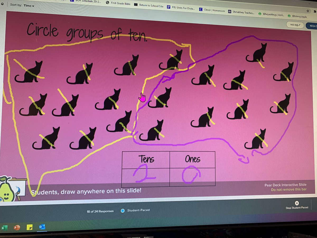 cevodi's tweet image. Using Peardeck 🍐 to practice grouping and learning about place value! I love using this tool with my first graders! @PearDeck #firstgraderocks #peardeck #firstgrademath