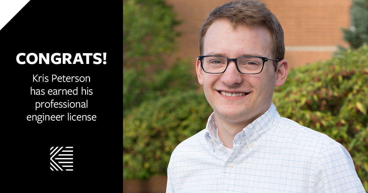KarpinskiEng's tweet photo. Grab the confetti - Kris Peterson has earned his PE! As a mechanical #engineer, he works with #K12schools, colleges, and universities to design effective and efficient #HVAC systems. 
#goingbeyond #engineering #design #highered https://t.co/jlP28fg5Z0