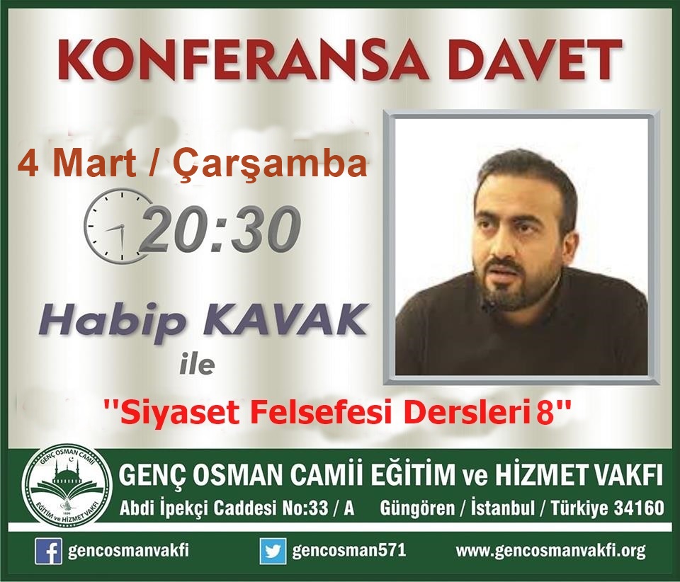 Gencosman571's tweet photo. Değerli Dostlar Habib Kavak İle Yeni Dönem de '' Siyaset Felsefesi'' derslerine başlıyoruz... 5 Ekim pazartesi saat 21:00 de Gençosman Camii Eğitim ve Hizmet Vakfında gerçekleşecek olan programımıza tüm Beyefendi ve Hanımefendiler davetlidir. https://t.co/lguZtl7MFQ