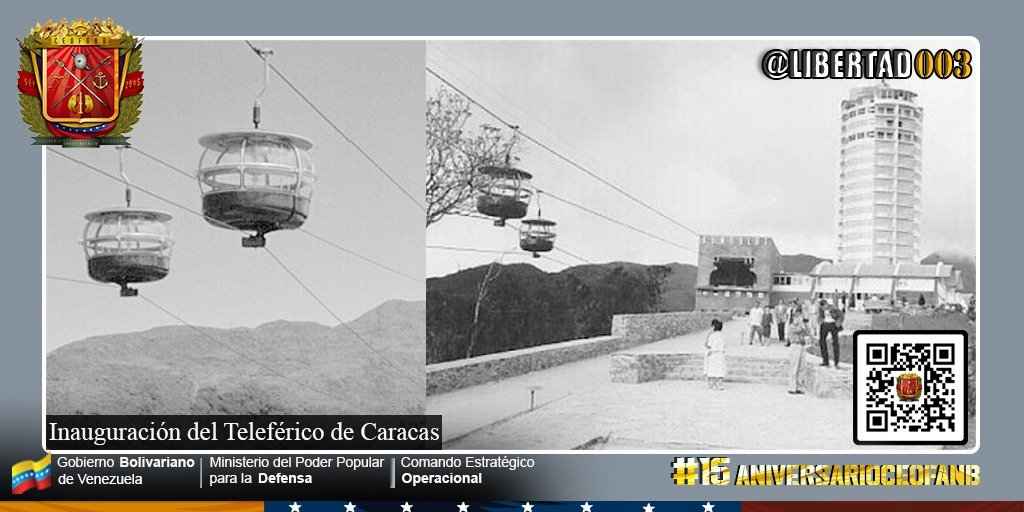#29Sep || Hoy se cumplen 65 años de la inauguración del teleférico de Caracas, lugar turístico que se ha convertido en una de las mejores alternativas para el disfrute de la familia venezolana, este novedoso sistema finaliza su recorrido en el imponente Waraira Repano. https://t.co/p2kHQH4IAh