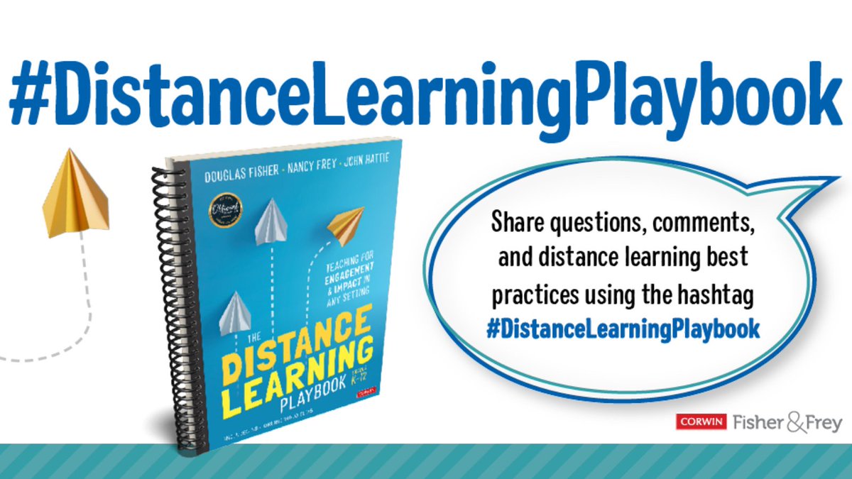 DFISHERSDSU's tweet photo. Let’s talk about distance learning. Ask Qs, leave comments, and share best practices using #DistanceLearningPlaybook @NancyFrey https://t.co/9zs9yCAGtU