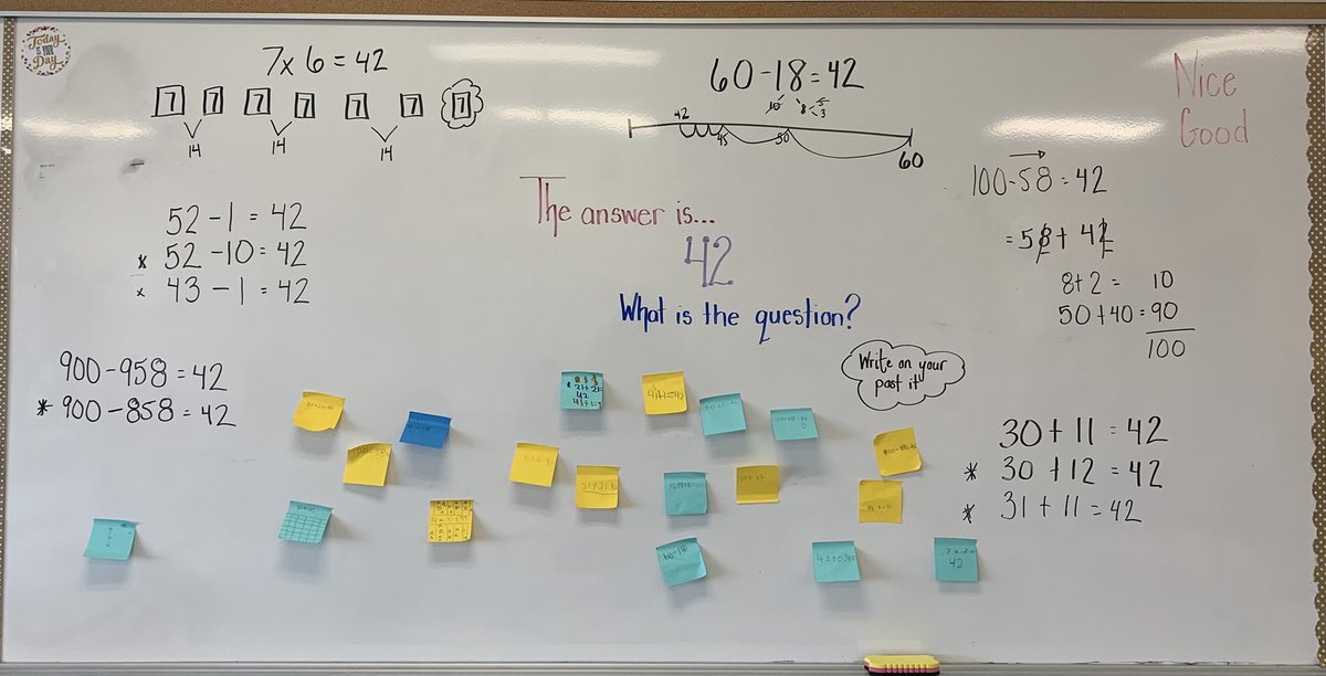 MsEDaly3's tweet photo. This morning’s question brought out many of our numeracy strategies & operations, checking & correcting our work, and how we all think differently @cedarhollowps @TVDSBmath #soimpressed #lotsofthinking https://t.co/HCKKSsxmLZ