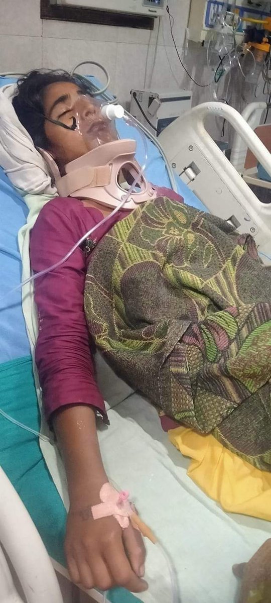 UmeshCh35177415's tweet photo. Today morning Manisha Valmiki, Hathras rape survivor lost her battle for life.
- she was raped
- legs paralysed
- her tongue was chopped 
- Neck Damaged
- Spinal cord were broken burtally.

"Hang rapists immediately"

#JusticeForManishaValmiki
#Hathras #RIPManishaValmiki https://t.co/YX2v2uxFwE