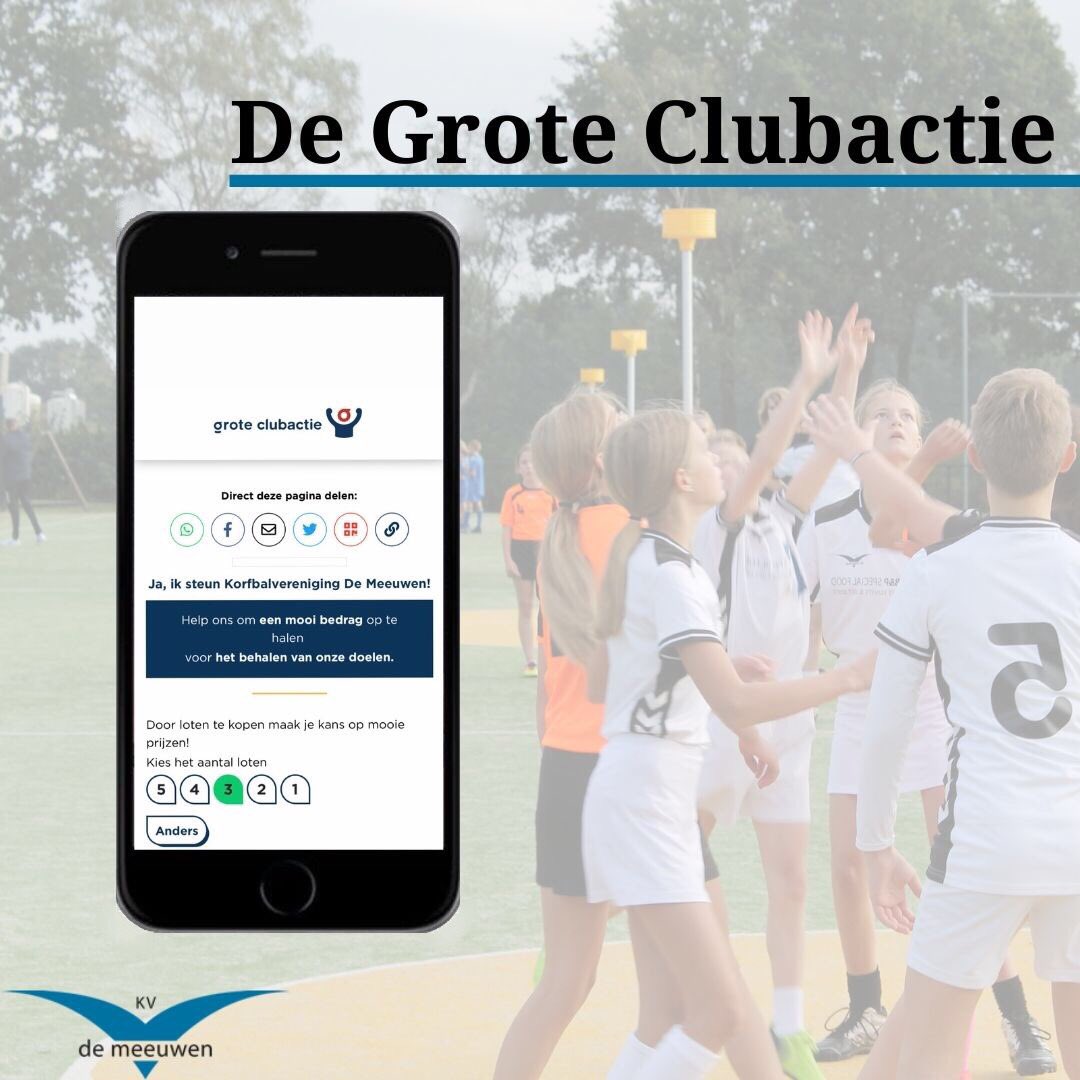 Koop de loten voor de Grote Clubactie nu ook online via onderstaande link en steun onze club!💪🏽

lot.clubactie.nl/lot/korfbalver…