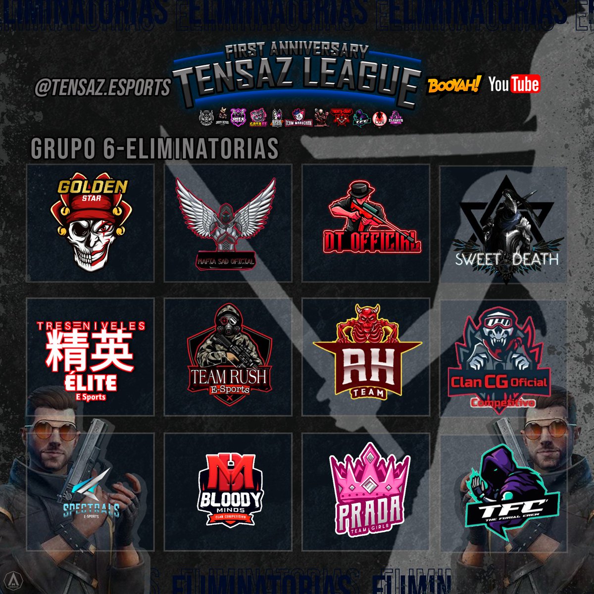 TensaZ_eSports's tweet photo. Estos son los primeros 4 grupos que estarán presentes en el torneo de #FREEFIRE ¡ ANIVERSARIO DE TENSA ZANGETSU!
League 💥
Los primeros 4 grupos se estarán enfrentando a las 5pm hora de Costa Rica // 6pm hora Mexico -Colombia
#Gotensa #FeelThiSword #ANIVERSARIOTENSAZ https://t.co/C1SWTZY5Bv