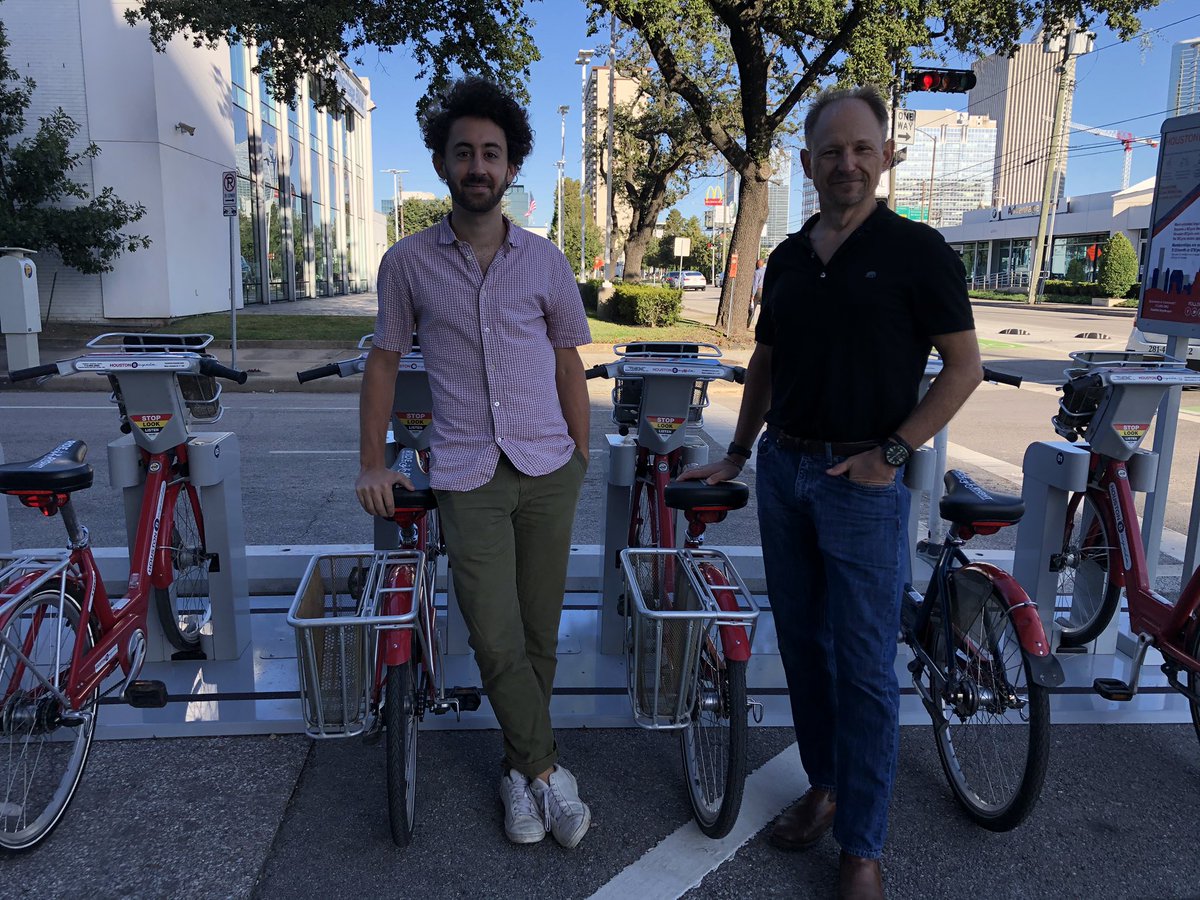 ABC13CourtneyC's tweet photo. Today is Bike to Wherever Day! Thank you to Henry & Frank from @HoustonBCycle for joining us on @CW39Houston! Use code 92220 for a free 30 minute BCycle ride today! #BTWD2020 https://t.co/NLxF5wgkOW