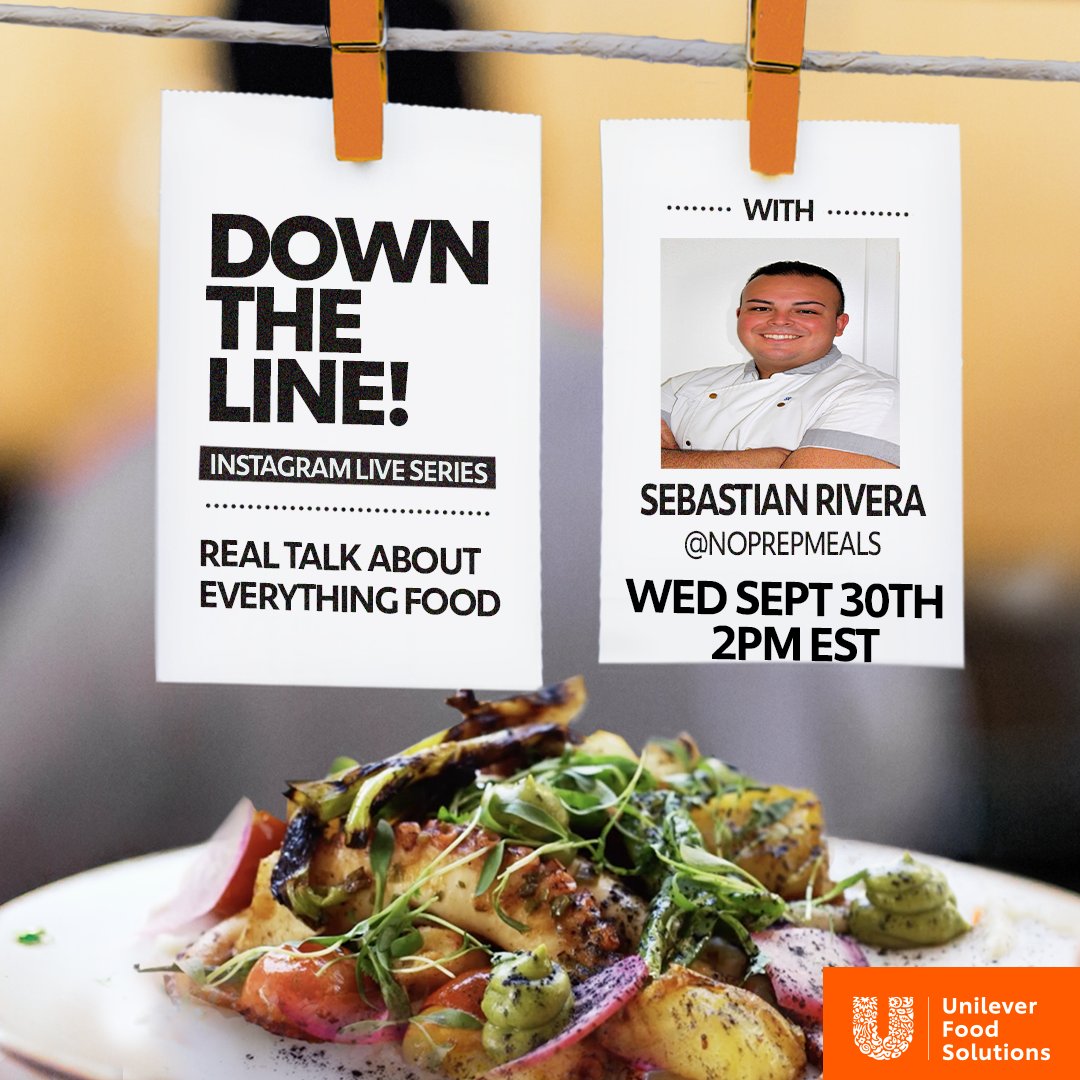 Unilever Food Solutions (@unileverfs_na) on Twitter photo Join <a href="/ChefDanaHK/">Dana Cohen</a> on IG Live tomorrow on our new series #DowntheLine Join <a href="/ChefDanaHK/">Dana Cohen</a> on IG Live tomorrow on our new series #DowntheLine