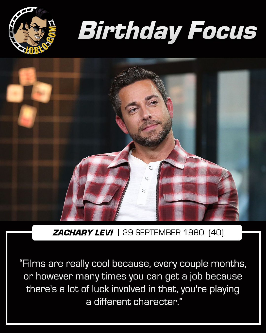 Happy 40th birthday to Zachary Levi! 