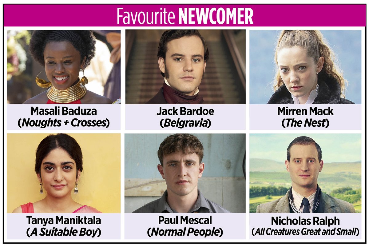 TV fans! Don't forget to vote for your favourite #newcomer at this year's #TVTimesAwards2020 for a chance to win a £50 #amazon Gift Card! 😍 Are you a fan of #NormalPeople's <a href="/mescal_paul/">Paul Mescal</a>? Or maybe Noughts+Crosses' <a href="/masalibaduza/">eva</a>? Vote right here at: whatsontv.co.uk/tvtawards2020