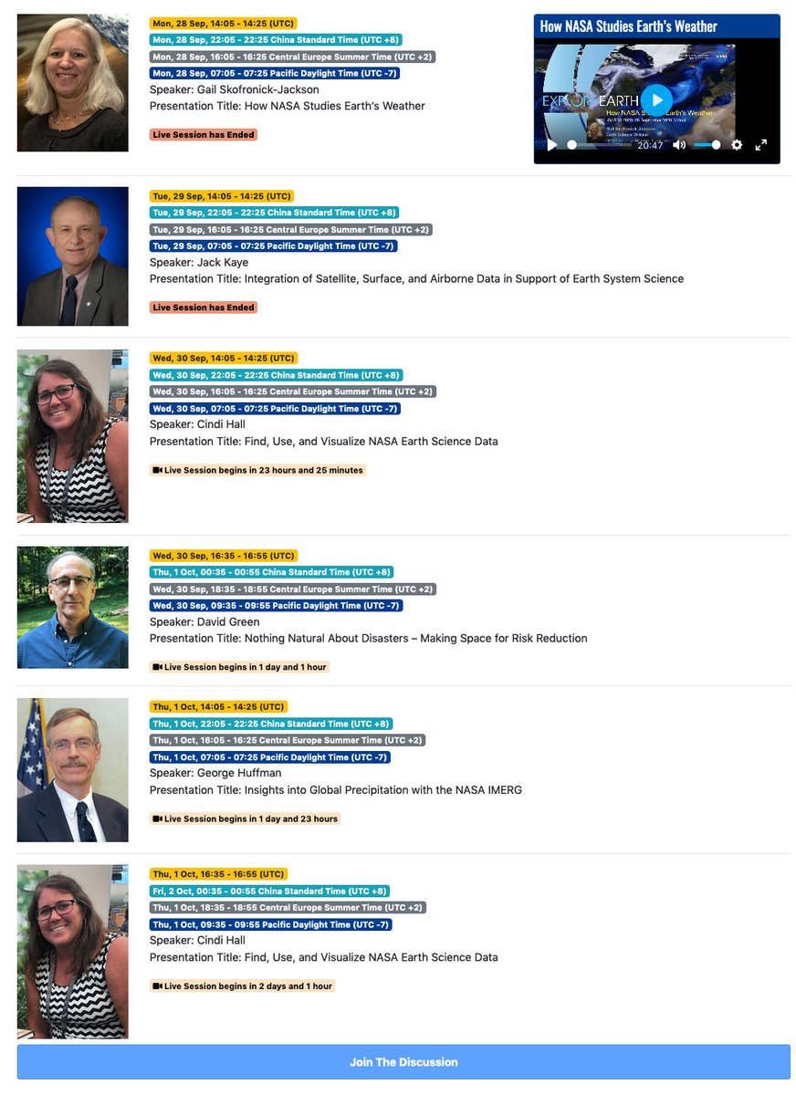 Miss Dr. Gail Skofronick-Jackson's Live Presentation yesterday? We've posted the recording on the schedule in our exhibit. We'll be adding Dr. Jack Kaye's as soon as it's available! #IGARSS2020