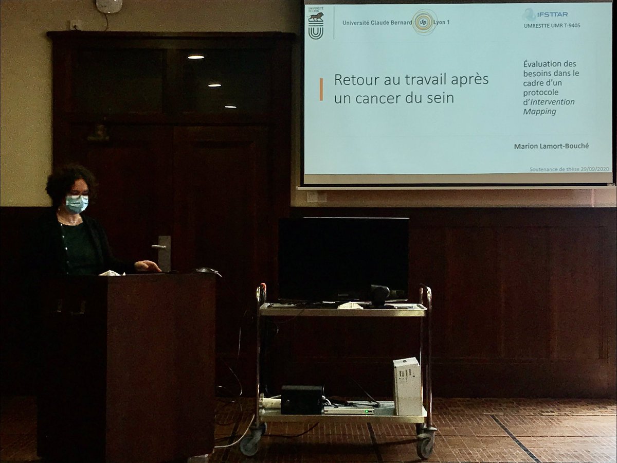 Bravo <a href="/LamortBouche/">Marion Lamort-Bouché</a> toutes mes félicitations pour cette brillante soutenance de thèse sur le retour au travail après #cancerdusein