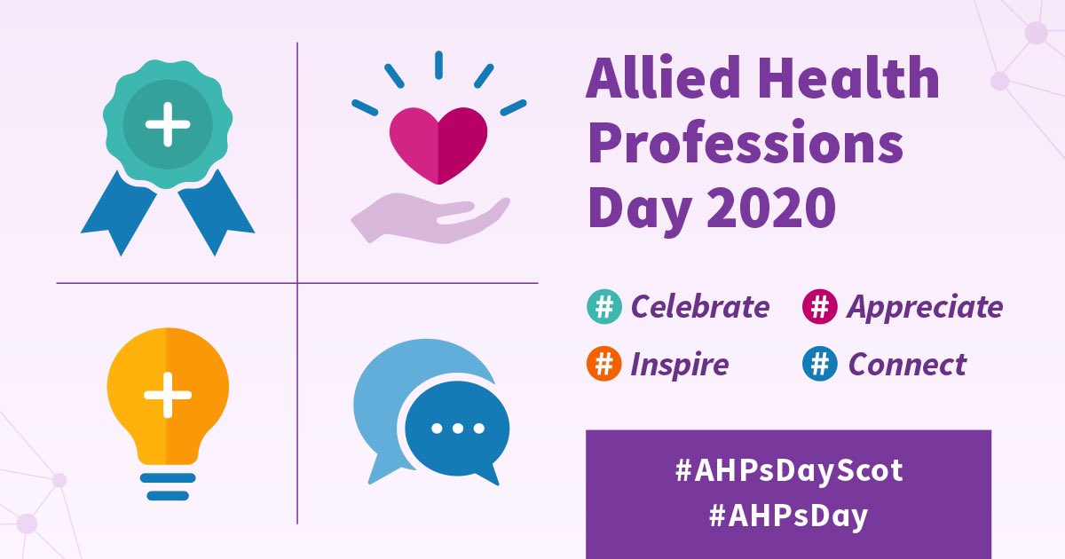 elaineahpmh's tweet photo. @Gailnahped & I are almost there to sharing the supporting resources to celebrate #AHPSDay #AHPsDayScot ๐ด๓ ง๓ ข๓ ณ๓ ฃ๓ ด๓ ฟ here is a quick preview. which image will you choose ? Bit of purple for me #celebrate ๐ #appreciate ๐ #inspire ๐ก #connect ๐ @alzscot @Ahpscot https://t.co/I4RlObLjgv