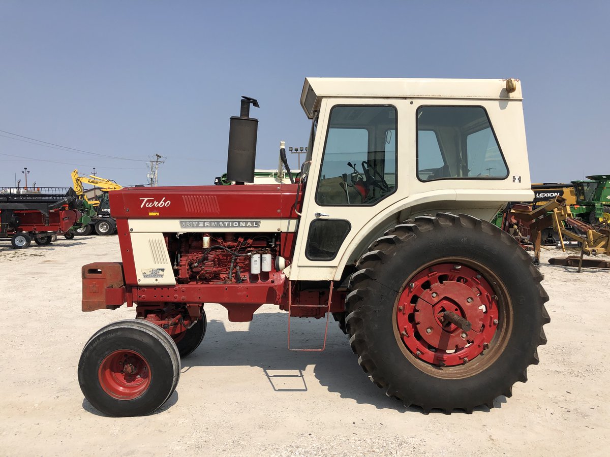 This one isn't the first one made, but with fewer hours, all original, better rubber, front weights, factory cab, and cheaper price to boot! Awesome old tractors! 
machinerypete.com/details/100-17…