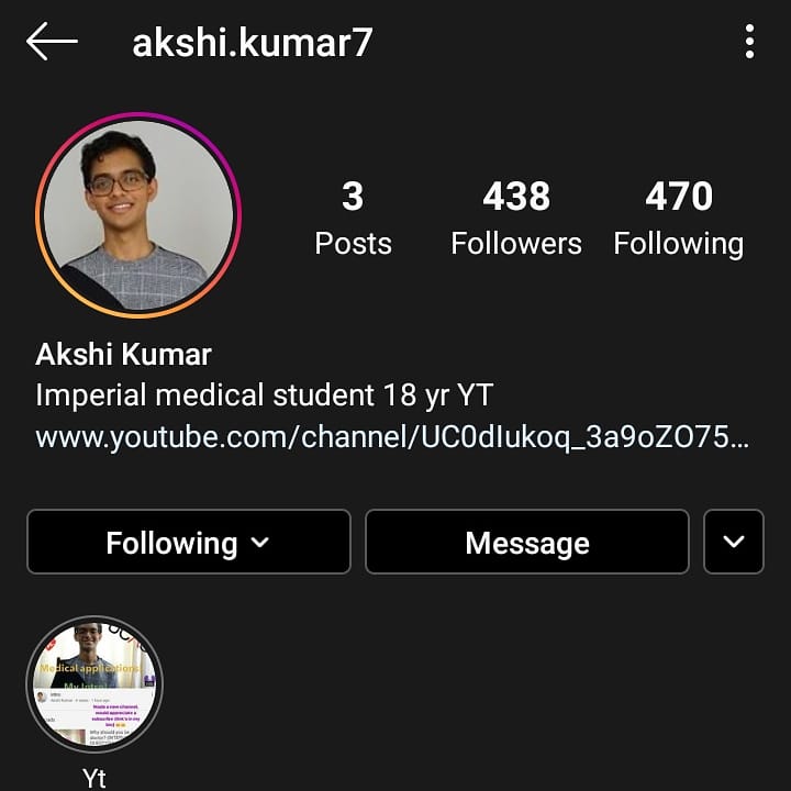 AcetheUCAT's tweet photo. Check out Akshi Kumar's channel on YouTube and follow him on Instagram at akshi.kumar7 for some fantastic UCAT advice! 

Akshi is a first year medical student at Imperial College London.

#ucat https://t.co/vzNKlOxNoj