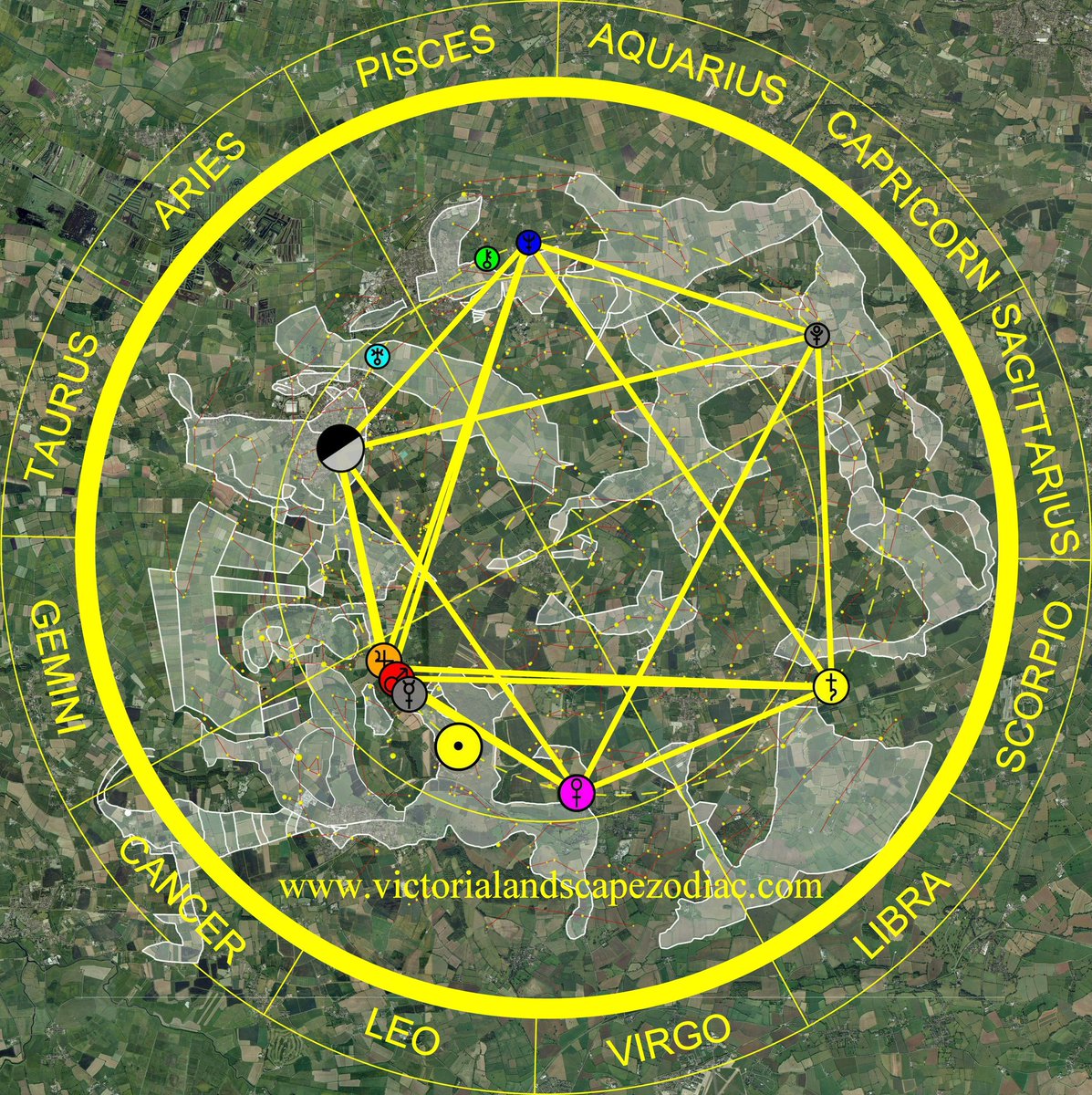 "The Atlantean Wizards built the 'temple of the stars' to carry the powers of the universe down to this green planet and, from the Somerset landscape today, the huge figures of earth and sky are emerging once again to haunt the minds of the seekers."