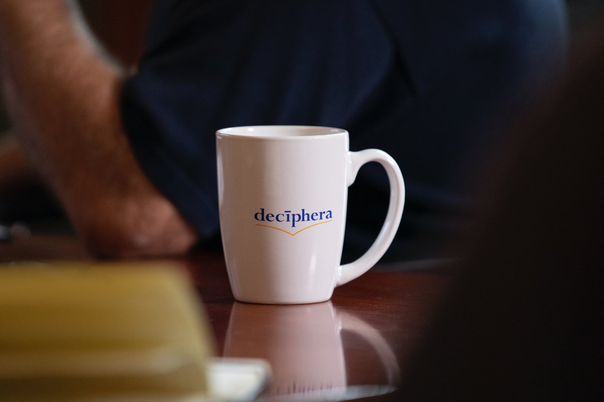 Deciphera's tweet photo. Coffee brings us together and while we are missing our cold brew coffee on tap in the office, we are celebrating #internationalcoffeeday virtually. #TheDecipheraDifference https://t.co/Ag8yzQS0xe