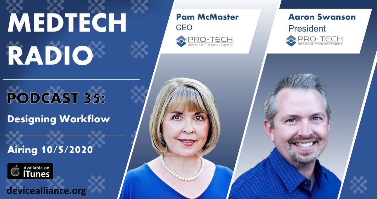 Fasten your seat belts - Medtech Radio episode #35 is coming soon!  Join us to hear from PRO-TECH Design &amp; Mfg, Inc. as they talk about designing workflows to get your product idea into commercialization.

devicealliance.org/medtech_radio_…

#podcast #medicaldevice #medtech