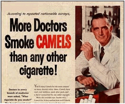AprilinWichita's tweet photo. Last year, a student shared this Vintage Ad. We decided that it wasn't technically #authorityfallacy because essentially, Doctors SHOULD probably be considered experts. And yet, this is DEFINITELY Strange to see in 2020 #logicfallaciesintheWild https://t.co/wQIXQWjaNX