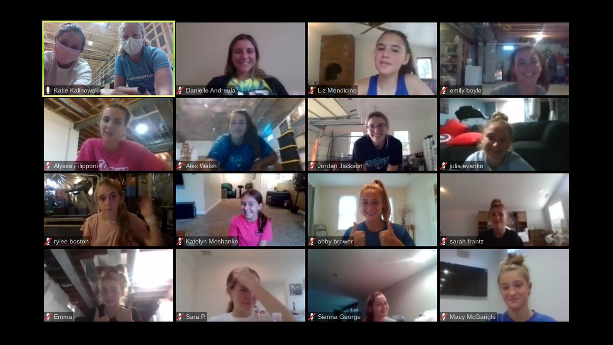 NBCFieldHockey's tweet photo. First successful Zoom workout! Way to work hard ladies!πͺππ (#coachesfail tried to get 2 shots only got 1π€¦ββοΈ) https://t.co/vH44Rm2CdV