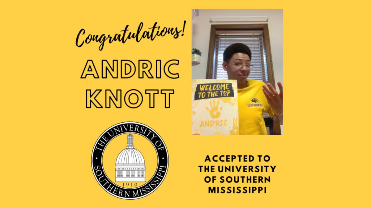 PetalHighSchool's tweet photo. Congratulations to PHS Senior Andric Knott!
#ForwardPanthers

@SouthernMiss 
@msstate https://t.co/dReAlLgmyl