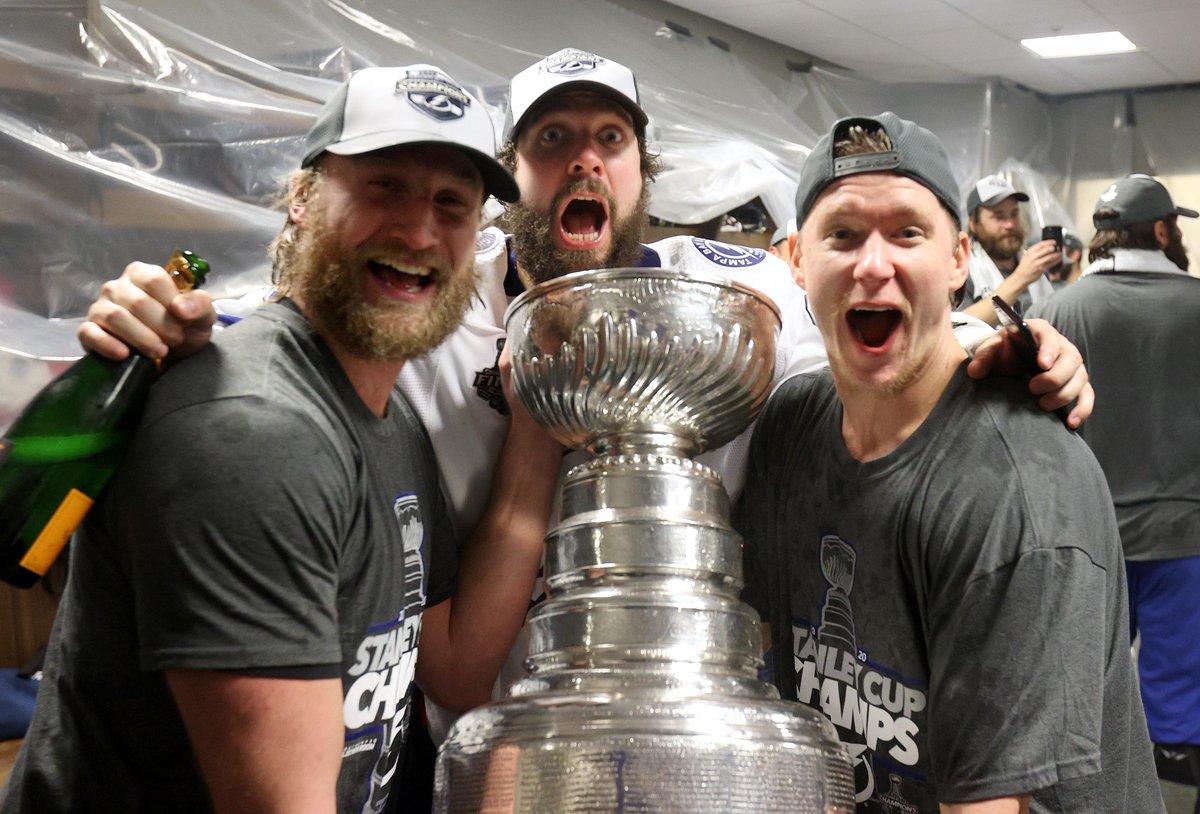 NHL's tweet photo. Kuch out of the Cup 😂

@86Kucherov | #StanleyCup https://t.co/LEQj4DDQp8
