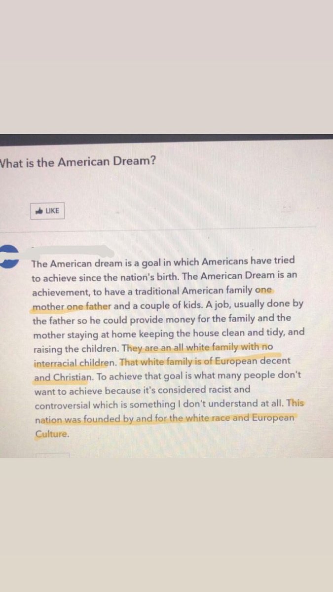 (9/12) Today, another SHS Student posted a Racist and Homophobic tirade on Google Classroom to state what they believe is "The American Dream"