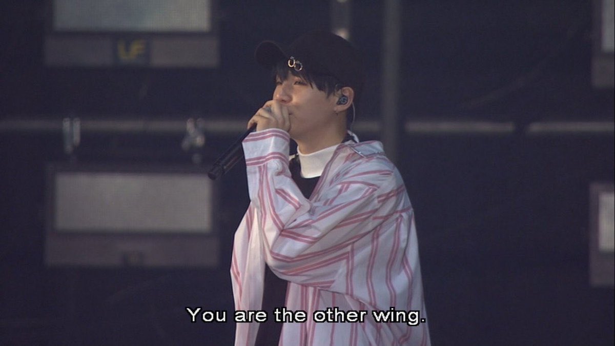 yoongi considers us his other wing that helps him fly and achieve his dreams :'((