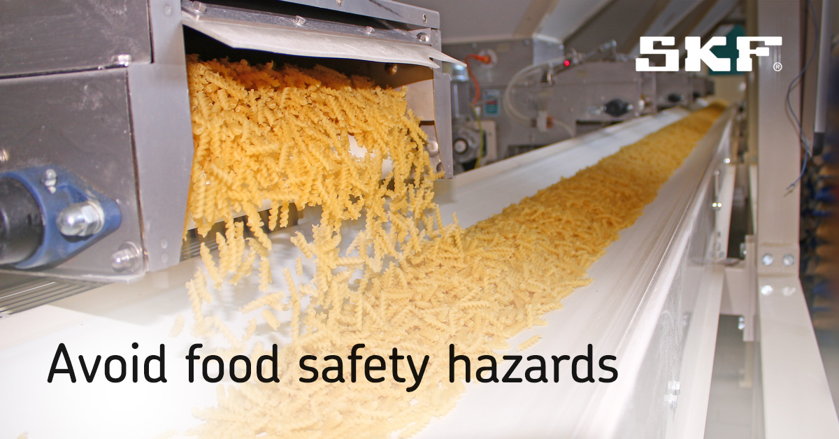 SKFUSAInc's tweet photo. What if you could eliminate potential food safety hazards by reducing the safety risk at the component level? Ask SKF experts about reducing risk of food contamination, controlling asset reliability, and reducing TCO: https://t.co/obmJPPys3U #foodsafety #skf #reliablerotation https://t.co/cndym9MzPW
