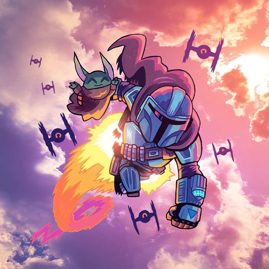 MISTERHIPP's tweet photo. Mando in the sky https://t.co/HGjC6tNkvv