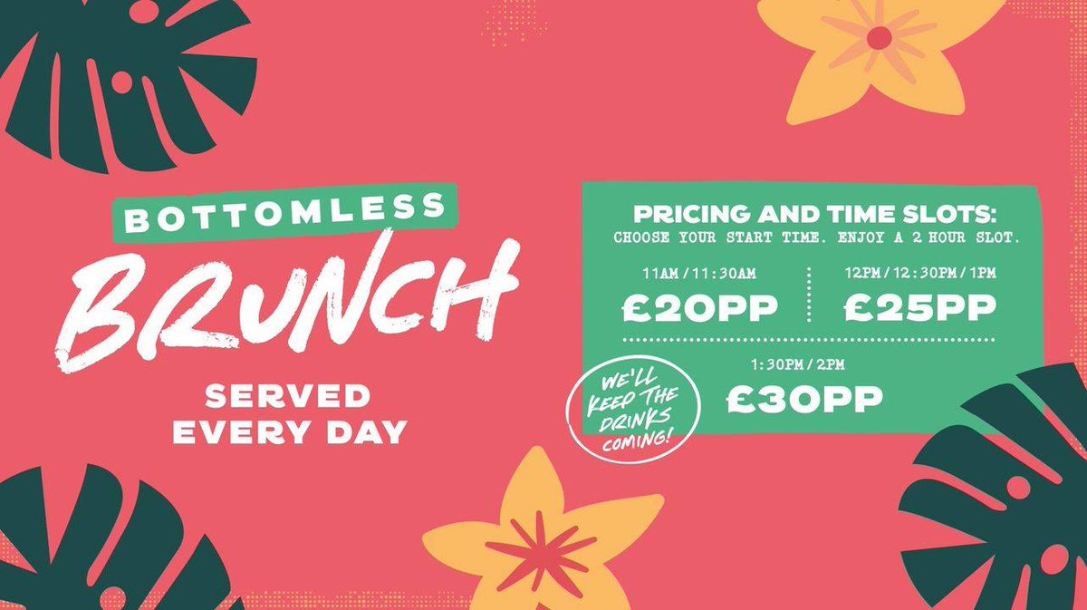 🚨 ANNOUNCEMENT! 🚨
Bottomless brunch  is the new OUT OUT.
We will be offering Bottomless Brunch EVERY DAY OF THE WEEK between 11:30am - 2pm! 

Tag your Amigo's and get booking now!
revoluciondecuba.com/book/