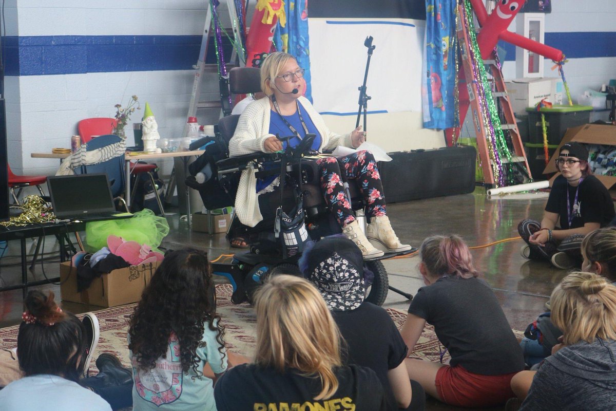 Thank you Jean Marie Lawrence for educating our campers and raising awareness about the Accessibility issues in our society and community. #shoutout  #accessibilitymatters <a href="/JML1102/">Jean-Marie Lawrence</a> <a href="/WhealWomen/">Wheal Women</a>