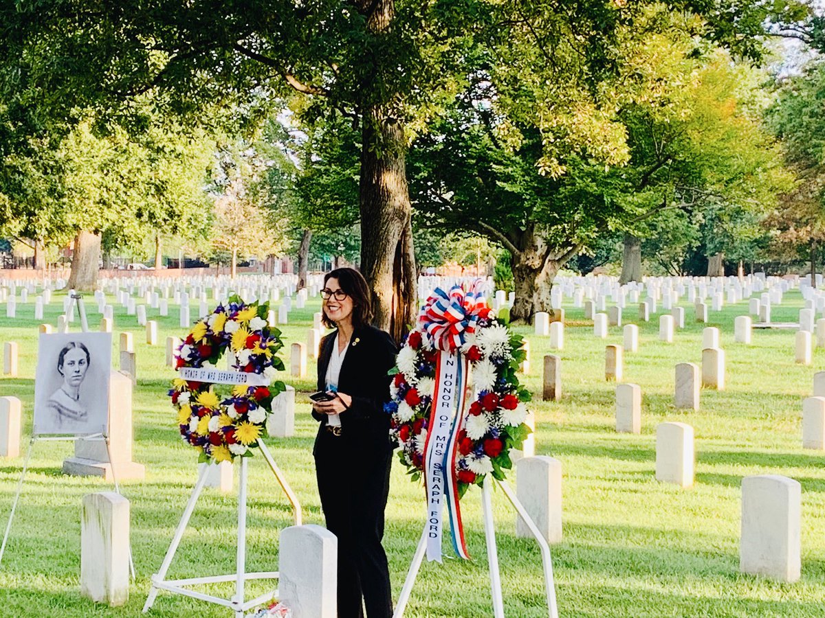 She and her husband now have a new headstone, and she was honored today in a ceremony with some descendants, Utah officials, White House staff, and a few of our team in attendance.