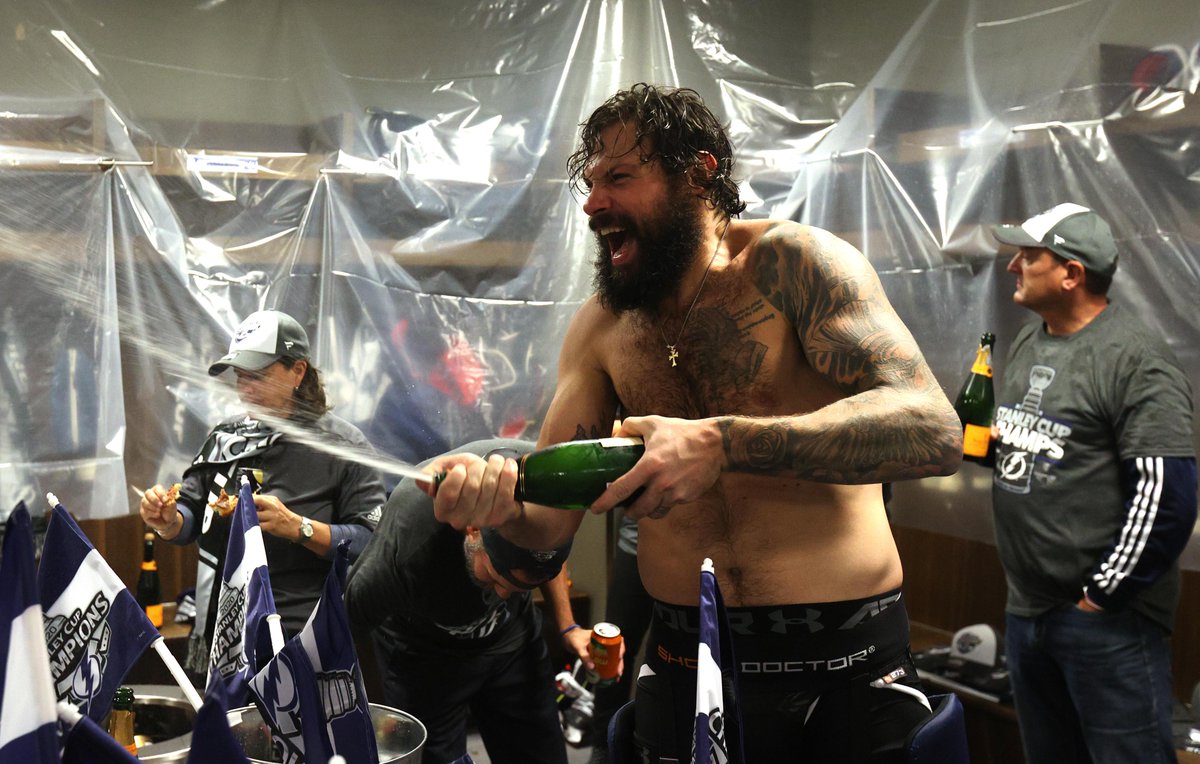 NHL's tweet photo. Absolute scenes. 🍾

@TBLightning | #StanleyCup https://t.co/9cNT4CQoF3