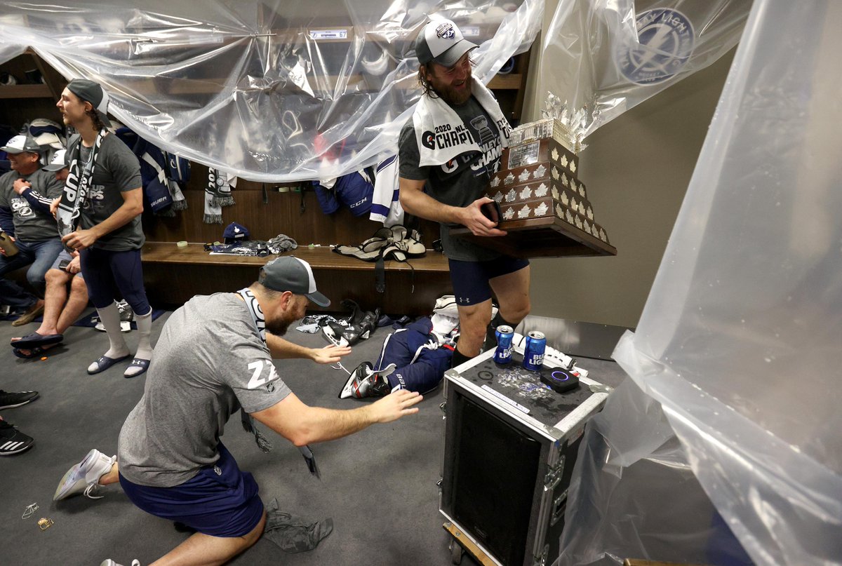 NHL's tweet photo. Absolute scenes. 🍾

@TBLightning | #StanleyCup https://t.co/9cNT4CQoF3