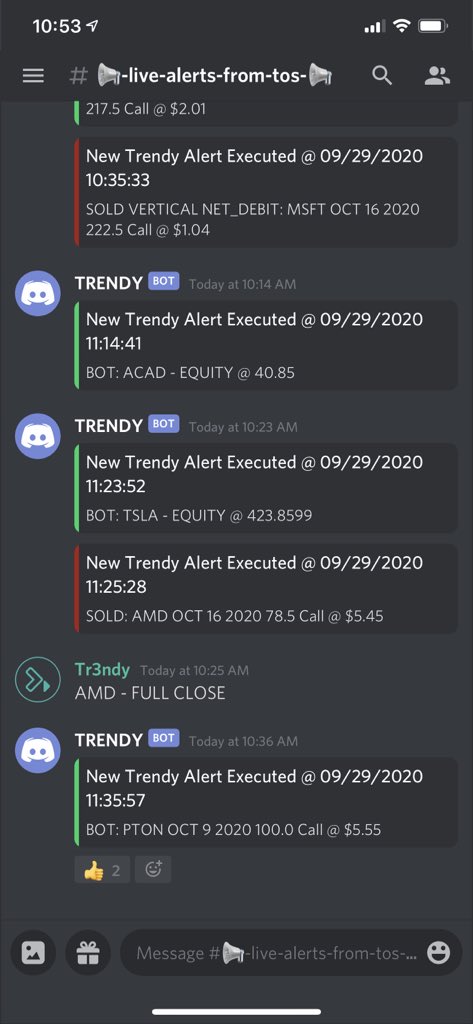 Tr3ndyJon's tweet photo. Trendy so transparent it hurts our competitors eyes!
We now have our Live alerts straight from my real acct to Discord and the time is milliseconds!!
#Transparent #RealPLANS #RealTRADES #RealMONEY #StockMarket
Come check us out! https://t.co/nvmMabT2ka
