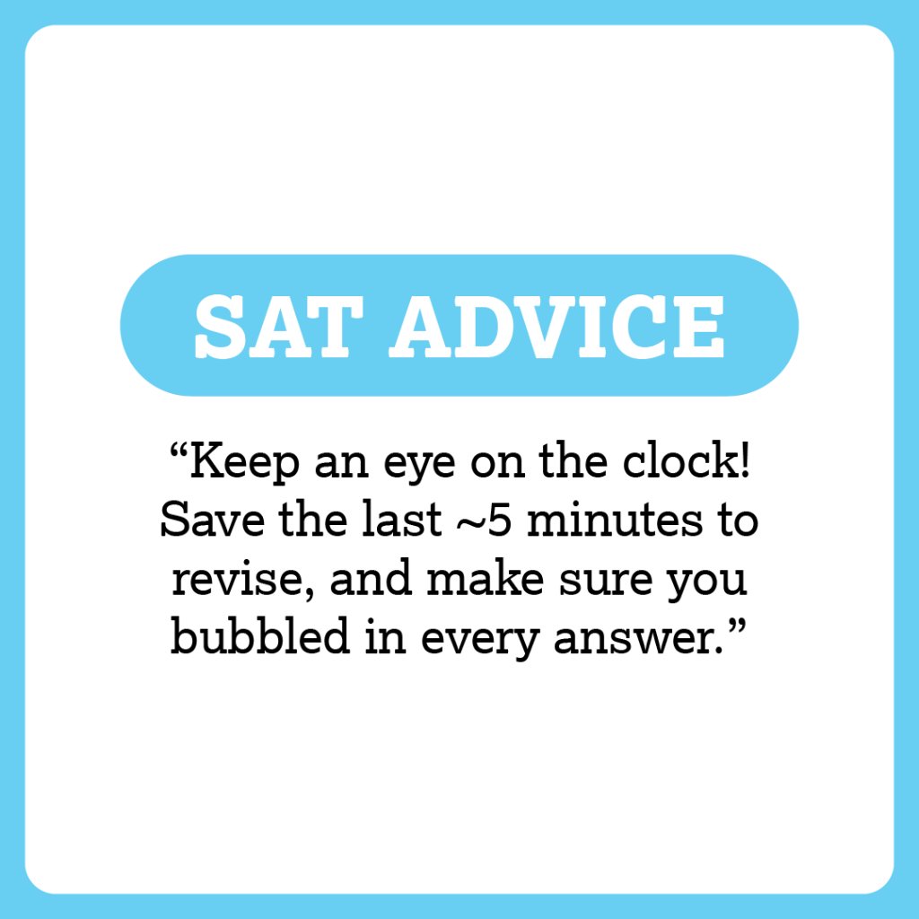 OfficialSAT's tweet photo. Students who have taken the SAT share their advice for doing your best on the test. ✏️ 🏆 https://t.co/iKidXY8Mar