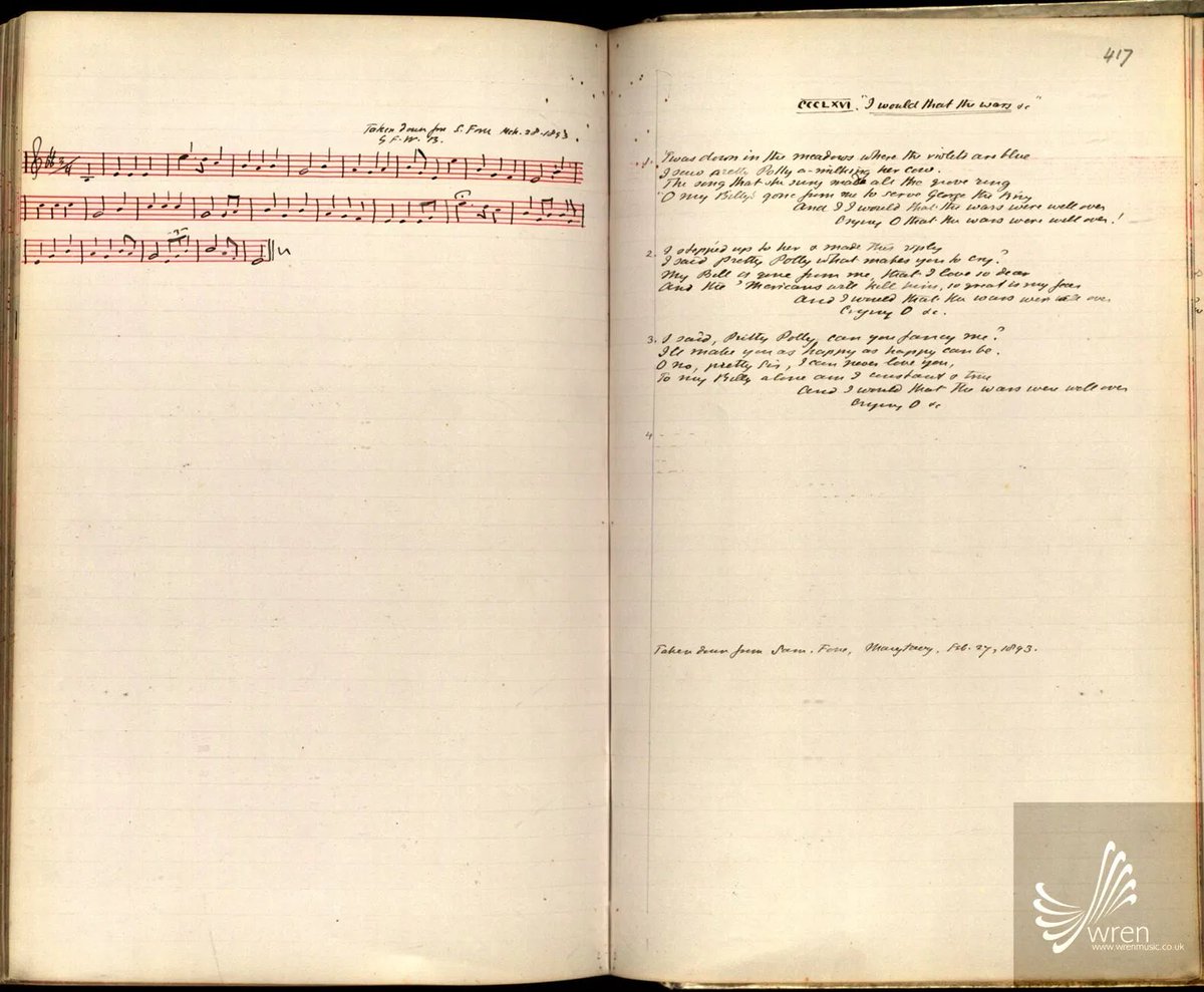mikednew's tweet image. @TradSongTues 

#IWishThatAllWarsWereOver @boden_jon #AFSAD #July2011
collected by Sabine Baring-Gould, from Sam Fone, a Dartmoor miner from Mary Tavy, Devon, in 1893.

youtu.be/XvI2ni26YNk
#DevonSongs #tradsongtues 
I would that the wars’ as sung by Sam Fone to Baring-Gould
