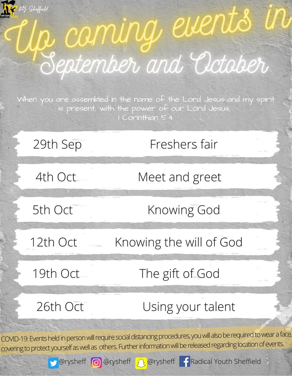 RYsheff's tweet photo. Our first event back is happening today🥳 Feel free to join our zoom call and get to know a little more about us and what we have coming up- God bless, hope to see you all soon 🤩 https://t.co/ZZ46zheuTQ