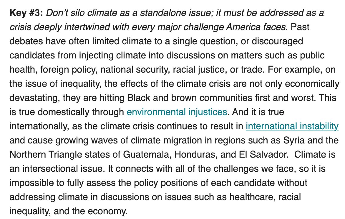 #3. Don’t silo climate as a standalone issue; it must be addressed as a crisis deeply intertwined with every major challenge America faces.