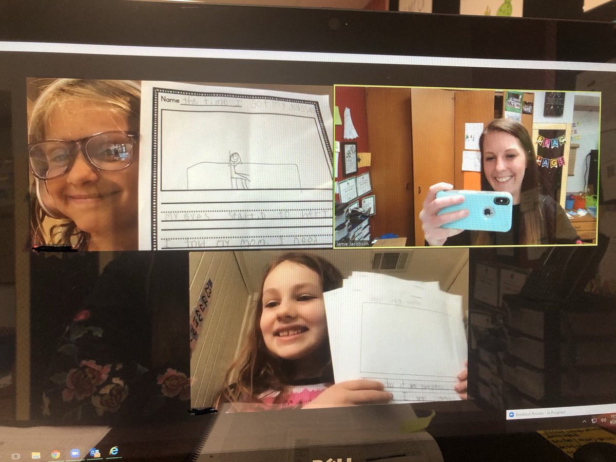 MrsJacobsonJES's tweet photo. Even the best writers ask other writers for help! Thankful for breakout rooms that make virtual writing partners possible! https://t.co/3uCxCUnXpK