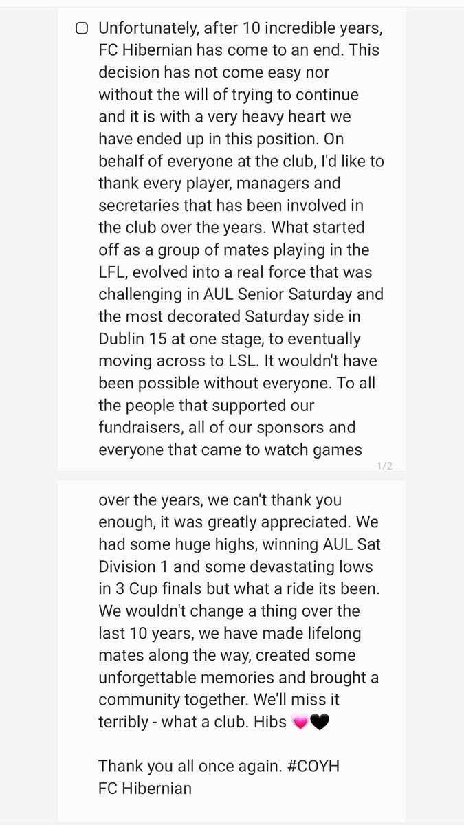 Thanks will never be enough. What a tremendous 10 years - it's goodbye for now🖤

COYH.