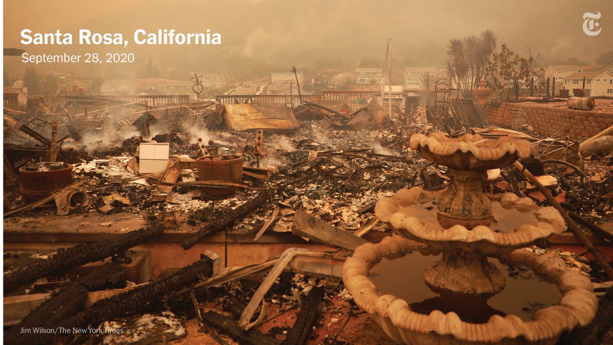 nytimes's tweet photo. New wildfires are tearing through California's wine country, which was already suffering from the coronavirus pandemic and smoke from previous fires. https://t.co/G96jgt0SVq https://t.co/b3wvGiO6o4