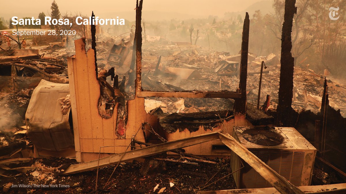 nytimes's tweet photo. New wildfires are tearing through California's wine country, which was already suffering from the coronavirus pandemic and smoke from previous fires. https://t.co/G96jgt0SVq https://t.co/b3wvGiO6o4